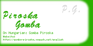 piroska gomba business card